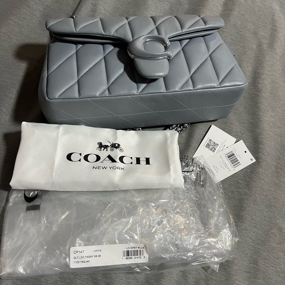 COACH Quilted Tabby 26 (Grey Blue Tabby)